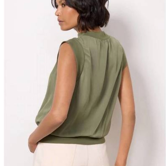 Stateside Olive Green Sleeveless Top Dove Muscle Size Small - Picture 2 of 6